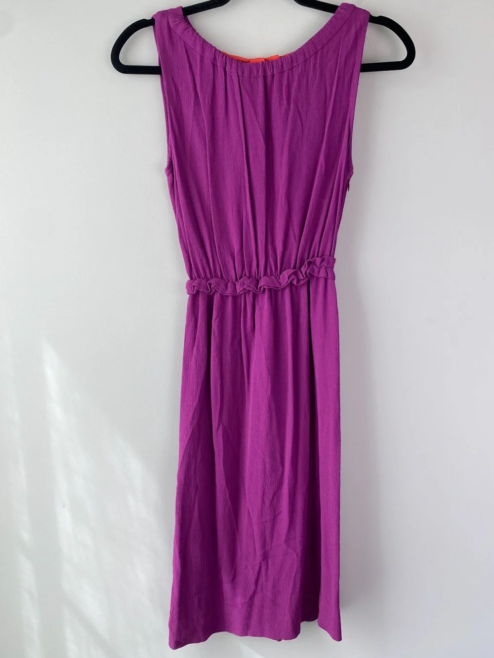 Kate Spade Womens Katia Crepe Dress XS Magenta Sleeveless Tie Back Chic